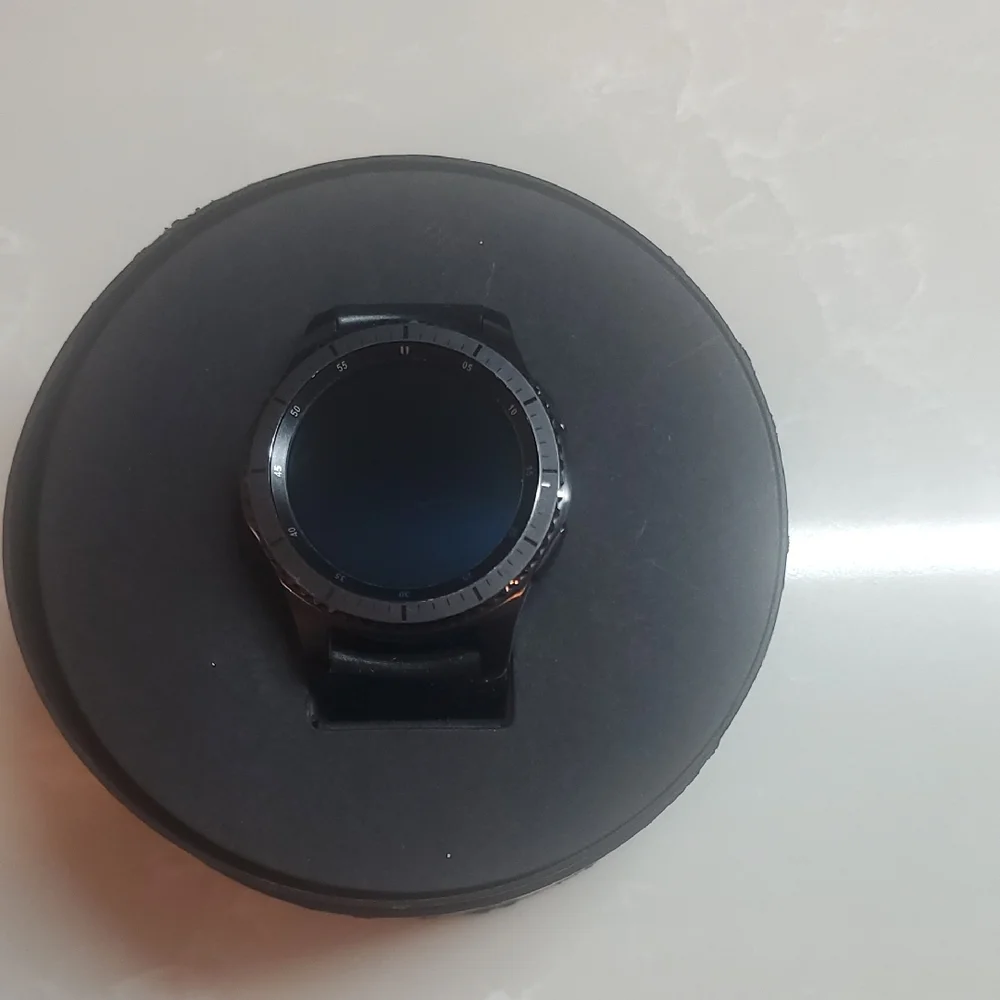 Samsung Smartwatch with Black and Silver Accents